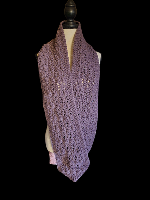 Purple Amarie Infinity Scarf - Handmade Crocheted Accessory, Elegant and Versatile Fashion for Women