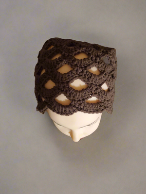 Stylish brown bandana for women, versatile fashion head accessory.