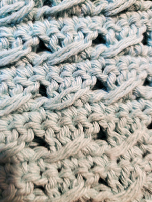 Handmade Textured Aqua Dishcloths - Set of 4, Perfect for Washing Dishes - Cloud9CrochetShop